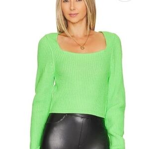 NWT Steve Madden Neon Crop Knit Sweater | Bold Y2K Vibes Womens Size Large